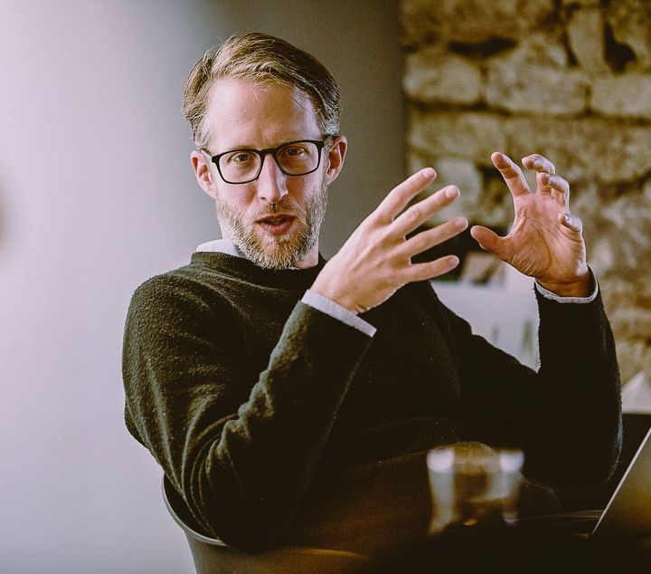 Marco speaking, facing the camera